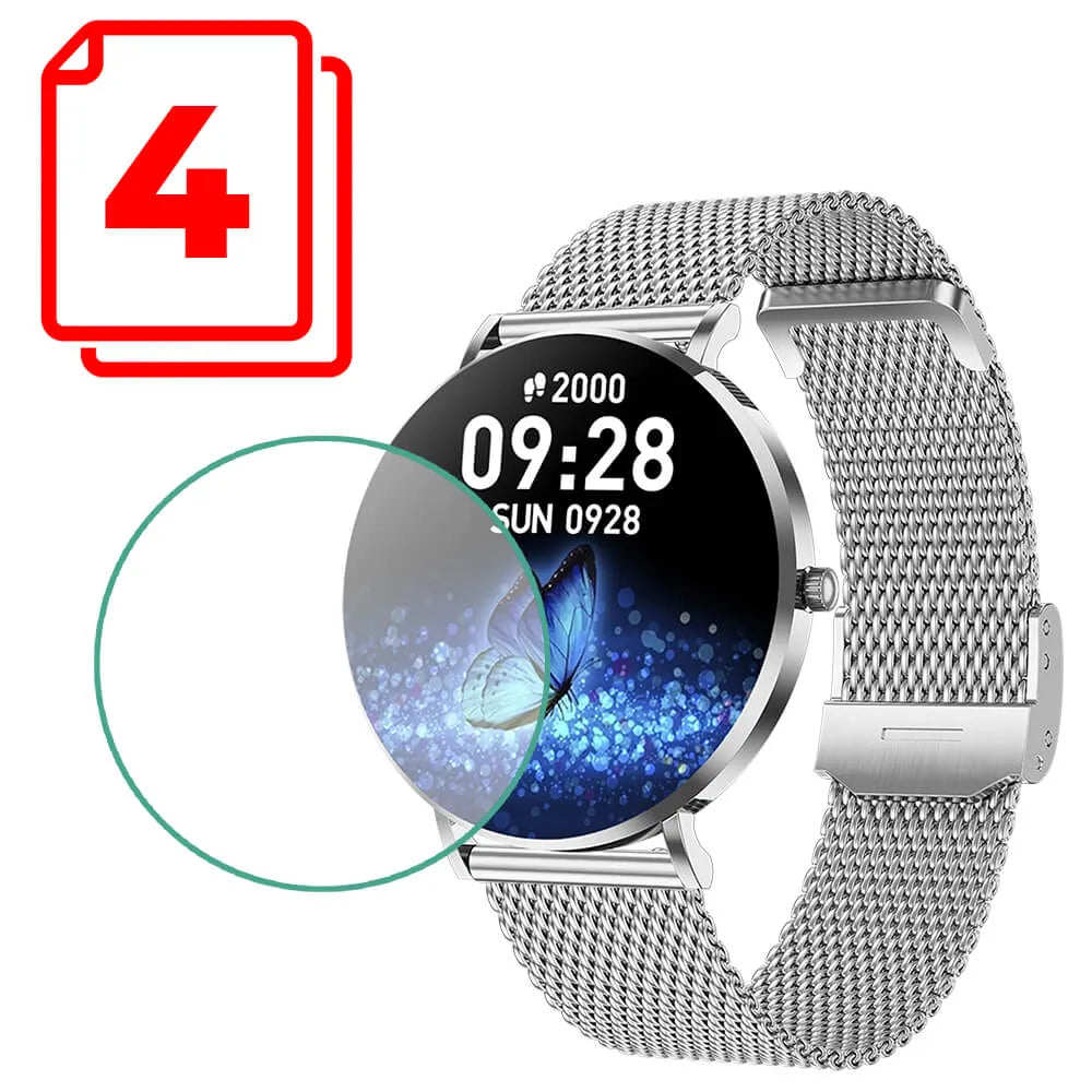 Panzerglas Displayschutzfolie 4 Stk. für Smartwatch Amory 5