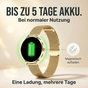 Bis zu 5 Tage Akku – Amory 5 Mini in Gold mit voller Akkuanzeige