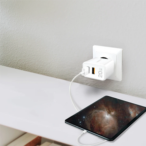 USB Adapter USB-C + USB Schnellladen 2 Ports LogiLink Quick Charge