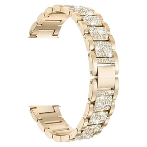 Pireware Edelstahl Glitzer Glieder Armband 18 mm Gold