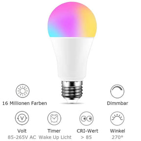 Smarte Glühbirne Alexa Google Home Funktionen