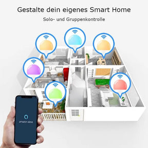 Smarte Glühbirne Alexa Google Home Gruppensteuerung