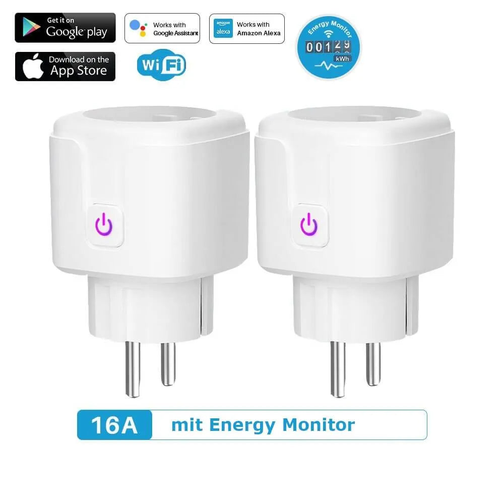 Smarte WLAN Steckdose Alexa Google Home 2 Stueck