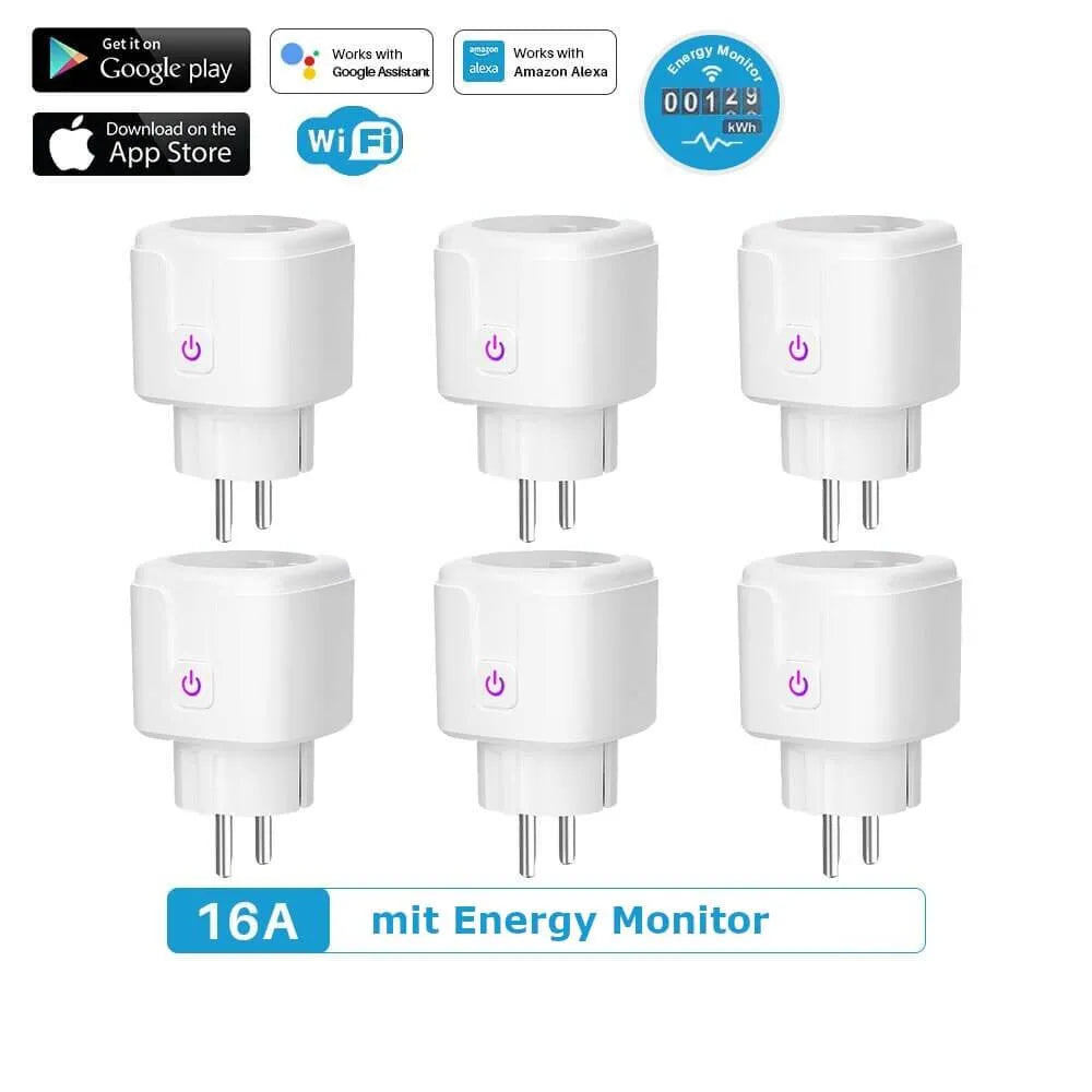 Smarte WLAN Steckdose Alexa Google Home 6 Stueck