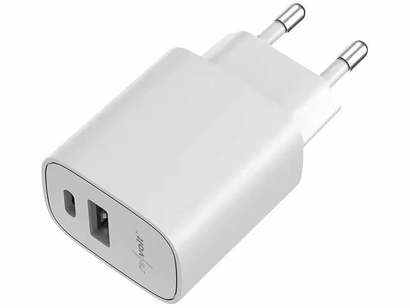 USB Adapter USB-C + USB Schnellladen 2 Ports reVolt Quick Charge