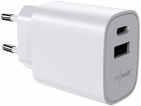 USB Adapter USB-C + USB Schnellladen 2 Ports reVolt Quick Charge