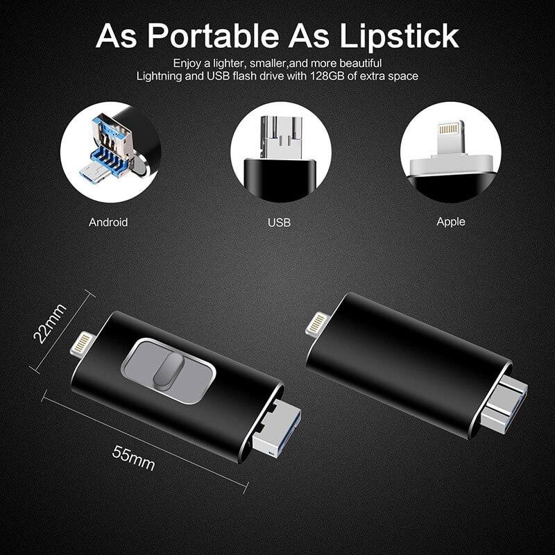 USB Stick leichte Fotoübertragung für Apple & USB-C USB 3.0 8GB bis 512 GB Anschluss iPhone iPad Lightning